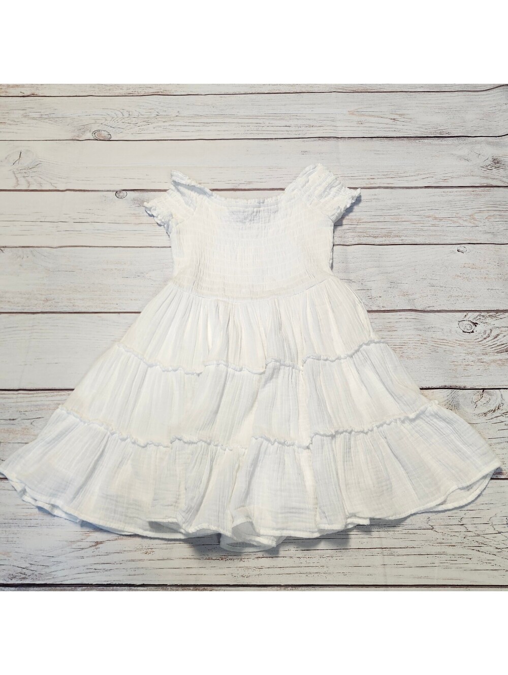 American Eagle White Tiered Dress Size Small